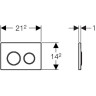 Смывная клавиша GEBERIT OMEGA 20 115,085.KL.1 белый хром матовый