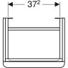 Тумба с раковиной GEBERIT SMYLE SQUARE 45 500,351.JR.1+500.222.01.1 пекан левый